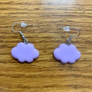 Purple Cloud Drop Earrings